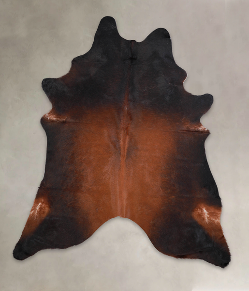 Brown with Red Cowhide Rug #A23190