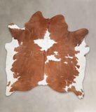 Brown and White Cowhide Rug #A23204