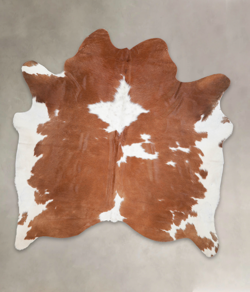 Brown and White Cowhide Rug #A23204