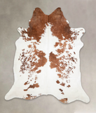 Brown and White Cowhide Rug #A23206