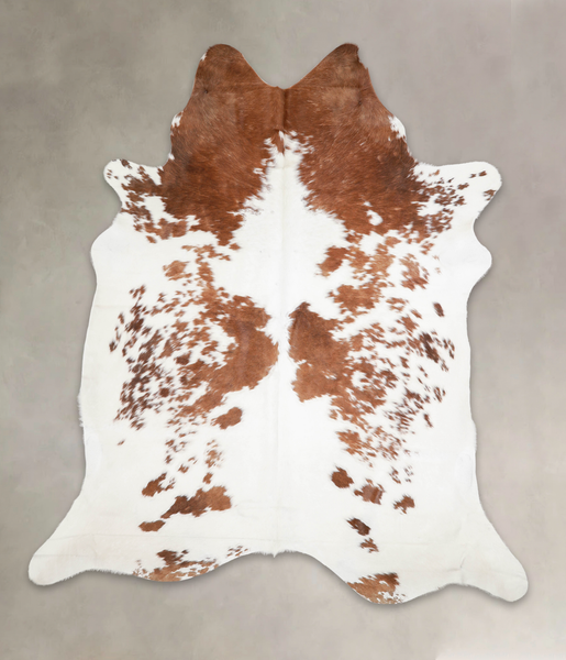 Brown and White Cowhide Rug #A23206