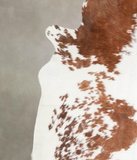 Brown and White Cowhide Rug #A23206