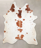 Brown and White Cowhide Rug #A23210