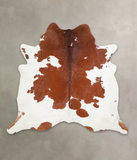 Brown and White Cowhide Rug #A23211