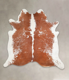Brown and White Cowhide Rug #A23215