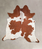 Brown and White Cowhide Rug #A23216