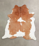 Brown and White Cowhide Rug #A23222