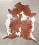 Brown and White Cowhide Rug #A23224