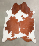 Brown and White Cowhide Rug #A23227