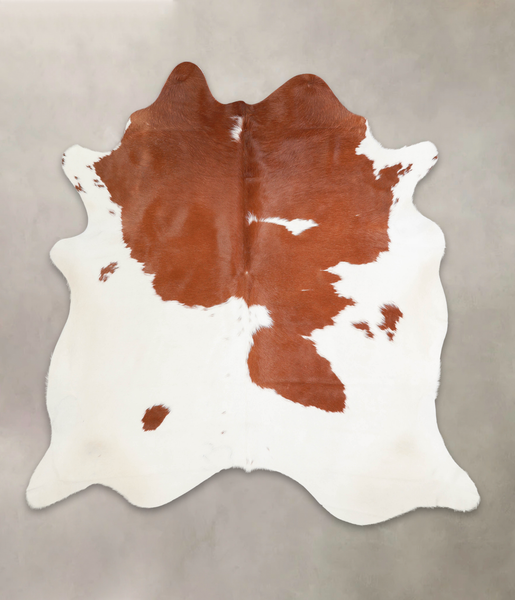 Brown and White Cowhide Rug #A23229