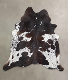 Chocolate and White Cowhide Rug #A23239