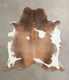 Chocolate and White Cowhide Rug #A23241