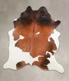 Chocolate and White Cowhide Rug #A23244
