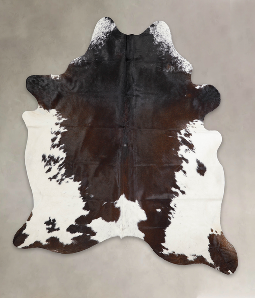 Chocolate and White Cowhide Rug #A23245