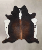 Chocolate and White Cowhide Rug #A23269
