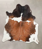 Chocolate and White Cowhide Rug #A23272
