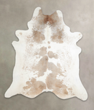Beige and White Cowhide Rug #A23299