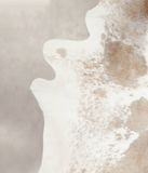 Beige and White Cowhide Rug #A23299