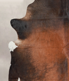 Brown with Red Cowhide Rug #A23327