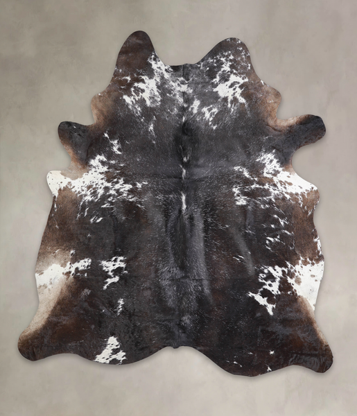Chocolate and White Cowhide Rug #A23340