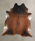 Brown with Red Cowhide Rug #A23381