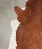 Brown and White Regular Cowhide Rug #A23401