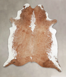 Brown and White Regular Cowhide Rug #A23415