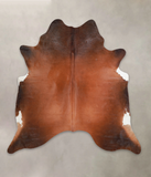 Brown with Red Cowhide Rug #A23445