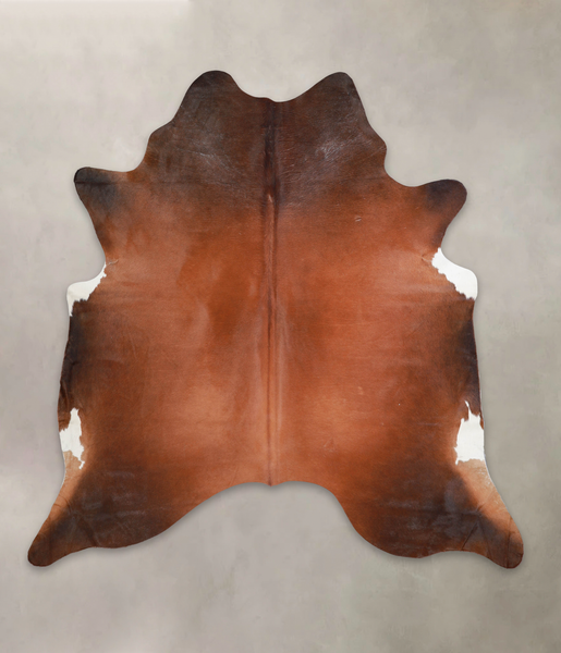 Brown with Red Cowhide Rug #A23445