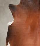 Brown with Red Cowhide Rug #A23445