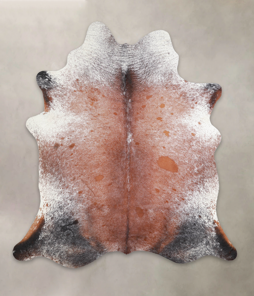 Salt and Pepper Brown Cowhide Rug #A23504