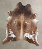 Chocolate and White Cowhide Rug #A23508