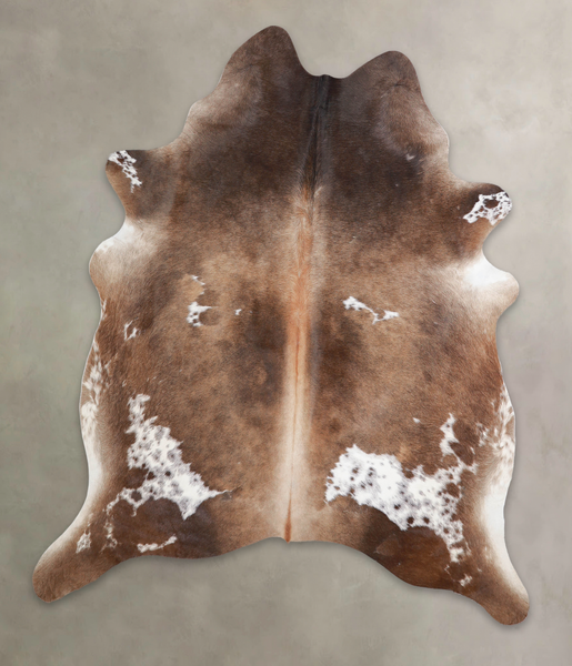 Chocolate and White Cowhide Rug #A23508