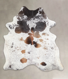 Salt and Pepper Brown Cowhide Rug #A23517