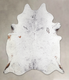 Salt and Pepper Black Cowhide Rug #A23519
