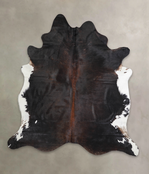 Chocolate and White Cowhide Rug #A23582