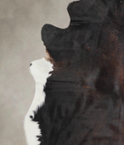 Chocolate and White Cowhide Rug #A23582