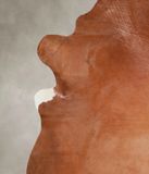 Solid Brown Cowhide Rug #A23618