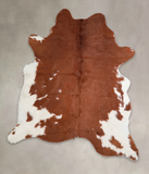 Brown and White Cowhide Rug #A23656