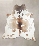 Chocolate and White Cowhide Rug #A23720