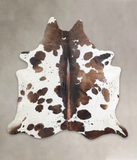 Chocolate and White Cowhide Rug #A23722