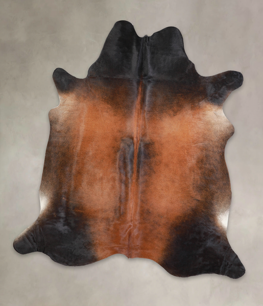 Brown with Red Cowhide Rug #A23728