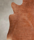 Solid Brown Cowhide Rug #A23730