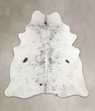 Salt and Pepper Black Cowhide Rug #A23738