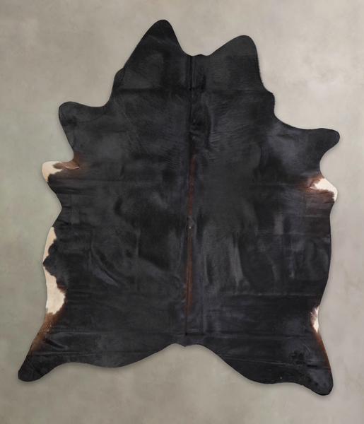 Solid Black Cowhide Rug #A23745
