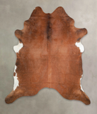 Solid Brown Cowhide Rug #A23753