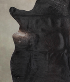 Solid Black Cowhide Rug #A23758