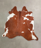 Brown and White Cowhide Rug #A23786
