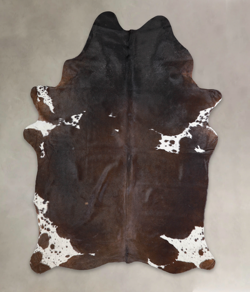 Chocolate and White Cowhide Rug #A23824