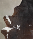 Chocolate and White Cowhide Rug #A23824